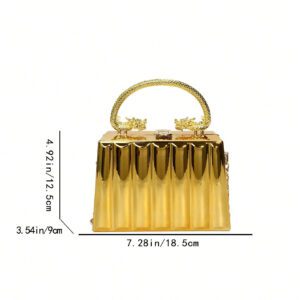 Sac bandoulière élégant pour femmes avec effet métallique, convenant aux cocktails, clubs, rendez-vous, dîners, sorties du soir, sac de mariée tendance, sac de danse tendance de mariée, parfait pour les fêtes, mariages, danses, dîners/banquets, assorti aux mariées, tenues de cérémonie, robes de danse, robes d'anniversaire, robes de soirée