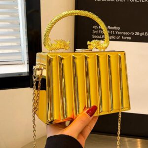 Sac bandoulière élégant pour femmes avec effet métallique, convenant aux cocktails, clubs, rendez-vous, dîners, sorties du soir, sac de mariée tendance, sac de danse tendance de mariée, parfait pour les fêtes, mariages, danses, dîners/banquets, assorti aux mariées, tenues de cérémonie, robes de danse, robes d'anniversaire, robes de soirée