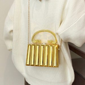 Sac bandoulière élégant pour femmes avec effet métallique, convenant aux cocktails, clubs, rendez-vous, dîners, sorties du soir, sac de mariée tendance, sac de danse tendance de mariée, parfait pour les fêtes, mariages, danses, dîners/banquets, assorti aux mariées, tenues de cérémonie, robes de danse, robes d'anniversaire, robes de soirée