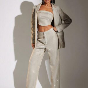SHEIN BAE 1 pièce Top Bandeau & 1 pièce Pantalon Ample