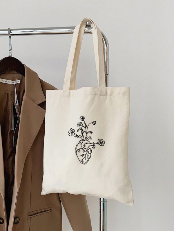 Cabas Petit Cœur & Fleuri Preppy – Image 2