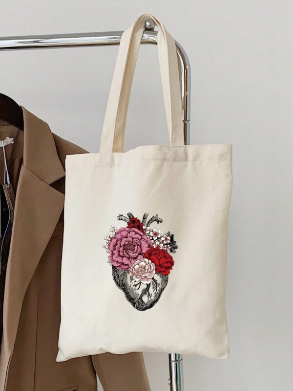 Cabas Petit Cœur & Fleuri Preppy – Image 3