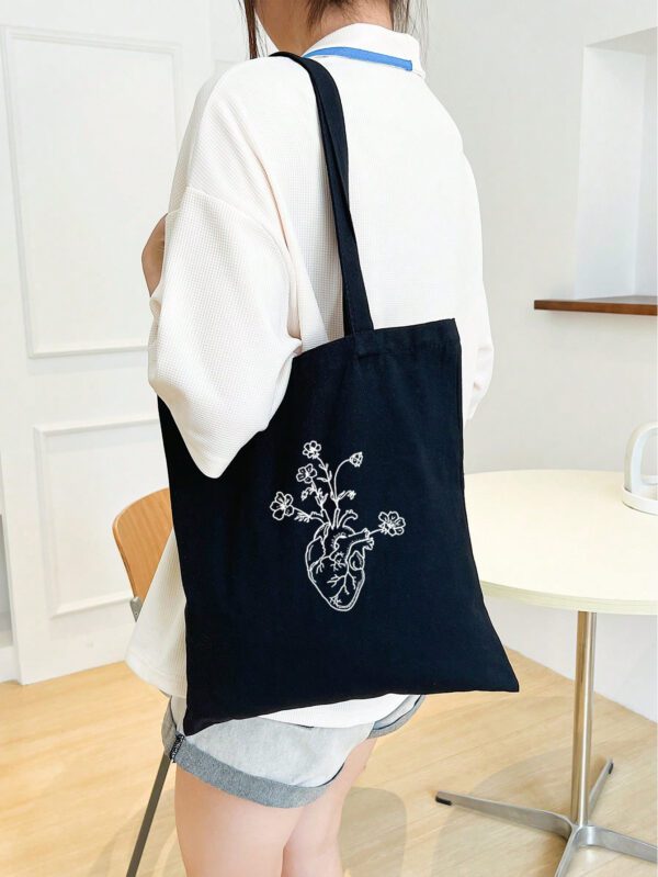 Cabas Petit Cœur & Fleuri Preppy – Image 6