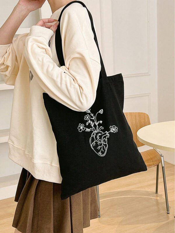 Cabas Petit Cœur & Fleuri Preppy – Image 8