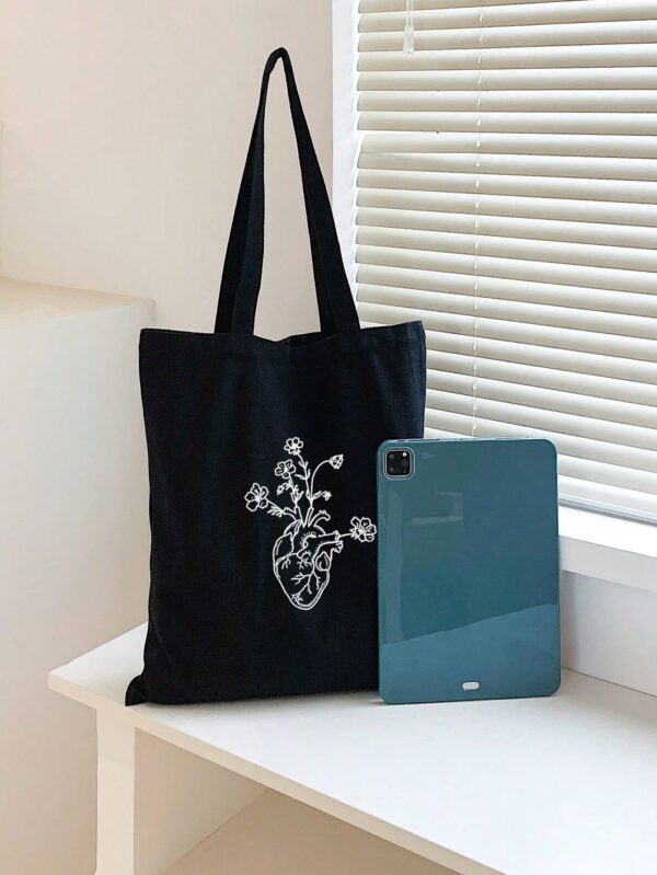 Cabas Petit Cœur & Fleuri Preppy – Image 9