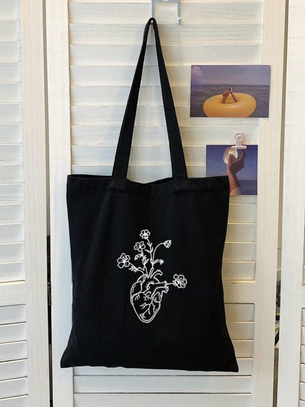 Cabas Petit Cœur & Fleuri Preppy – Image 10