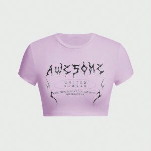 SHEIN ICON Débardeur court avec slogan graphique ÉTATS-UNIS IMPRESSIONNANTS VOUS DEVEZ CROIRE QUE VOUS POUVEZ LE FAIRE NE JAMAIS ABANDONNER