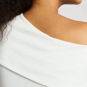 SUMWON WOMEN Top court avec détails pression d'épaule dénudée
