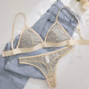 Ensemble de lingerie brassière et culotte en maille imprimée de fleurs
