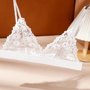 Aofeiqike Ensemble de lingerie en dentelle française de qualité comprenant un soutien-gorge et un slip sans armature, sans mousse, nouveau, fin et respirant, élastique, pour femmes