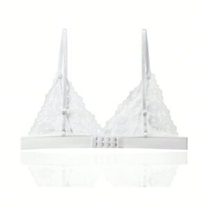 Aofeiqike Ensemble de lingerie en dentelle française de qualité comprenant un soutien-gorge et un slip sans armature, sans mousse, nouveau, fin et respirant, élastique, pour femmes