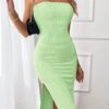 SHEIN Essnce Robe Moulante Bustier Fendu