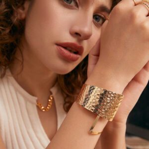 1 pièce Bracelet à la mode à détail géométrique pour femme pour décoration quotidienne