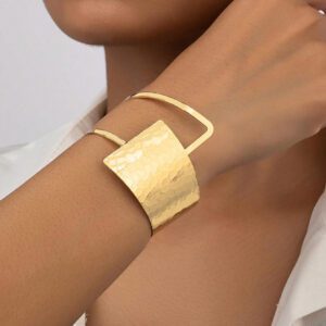 1 pièce Bracelet à la mode à détail géométrique pour femme pour décoration quotidienne