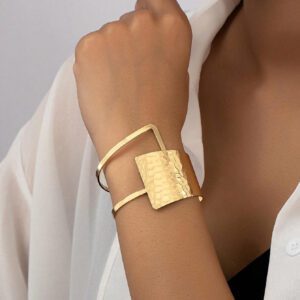 1 pièce Bracelet à la mode à détail géométrique pour femme pour décoration quotidienne