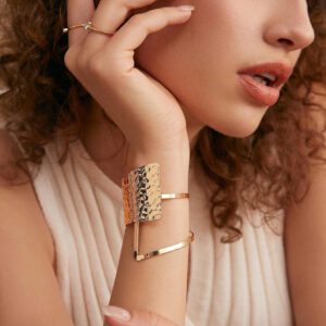 1 pièce Bracelet à la mode à détail géométrique pour femme pour décoration quotidienne