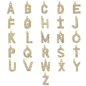 1 pièce Branché Paver Cubique A-Z Lettre Initiale Cœur Corde Réglable Bracelet Femme