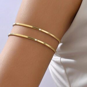 Bracelet de couche minimaliste à la mode, manchette de bras