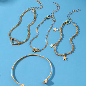 Ensemble De 4 Bracelets D'amour Pour Femmes En Étoile
