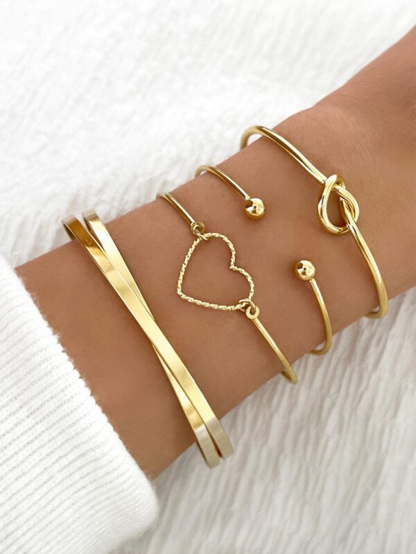 4 pièces/set Bracelet de décoration en forme de cœur pour la Saint-Valentin