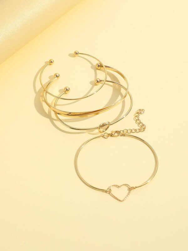 4 pièces/set Bracelet de décoration en forme de cœur pour la Saint-Valentin – Image 6