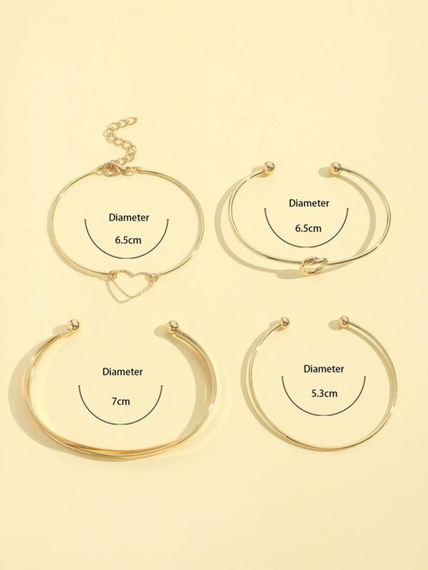4 pièces/set Bracelet de décoration en forme de cœur pour la Saint-Valentin – Image 9