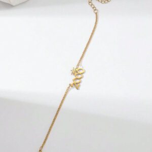 1 Pièce Bracelet De Temps Numérique De Couronne De Style Fashion Année Or Pour La Vie Quotidienne Des Femmes
