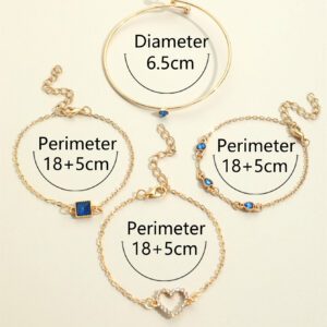 Bracelet à strass à détail cœur