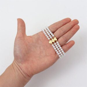 Nouveau Bracelet De Perles De Fausses Femmes De Lettre Initiale De Cœur A-z Classique, Bracelet De Perles Fabriqué À La Main Pour Les Femmes, Cadeau De Bijoux