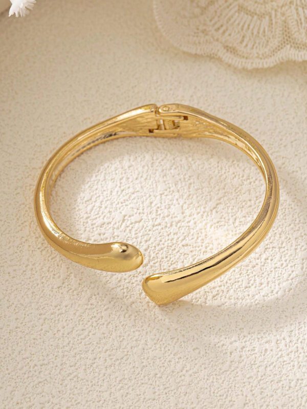 1 Pièce Bracelet Doré Brillant Au Style Simple Et Élégant, Adapté À La Vie Quotidienne, Aux Fêtes Et Aux Rendez-vous Pour Les Femmes – Image 6