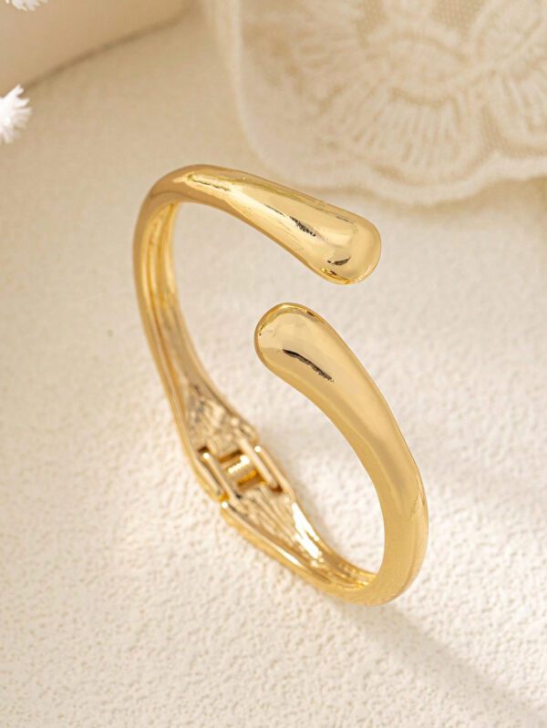 1 Pièce Bracelet Doré Brillant Au Style Simple Et Élégant, Adapté À La Vie Quotidienne, Aux Fêtes Et Aux Rendez-vous Pour Les Femmes – Image 7