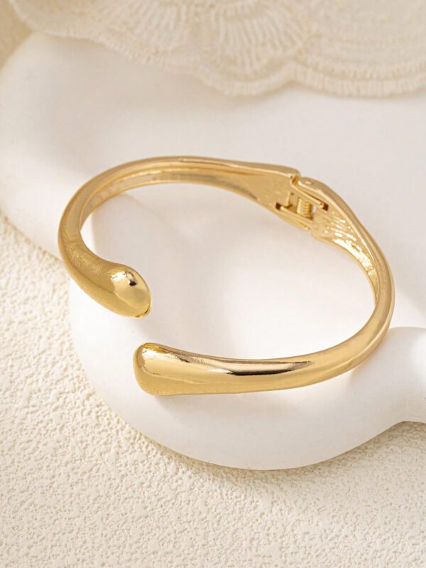 1 Pièce Bracelet Doré Brillant Au Style Simple Et Élégant, Adapté À La Vie Quotidienne, Aux Fêtes Et Aux Rendez-vous Pour Les Femmes – Image 8