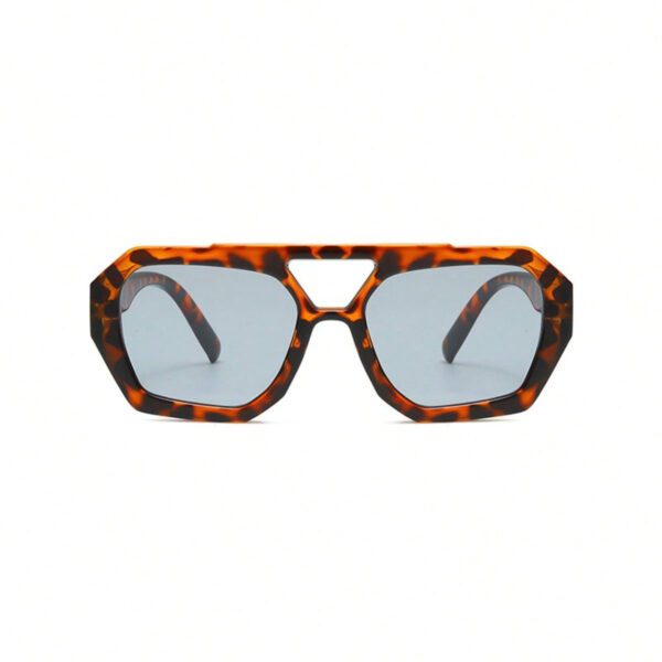 Nouveau style à la mode Lunettes carrées rétro aux verres océan Stylées pour femmes, convenant à un port quotidien. 1 pièce Accessoire de plage pour femmes Lunettes de soleil – Image 13