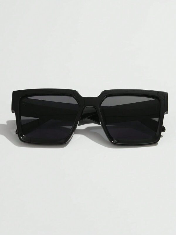 1 pièce Lunettes carrées vintage pour femmes, imprimé léopard, cadre large, classique, simple, casual, pour l'extérieur et les sports. Accessoires de mode pour femmes pour les voyages, la plage. Basiques pour tenues femme automne-hiver, casual chic, cadeaux – Image 3