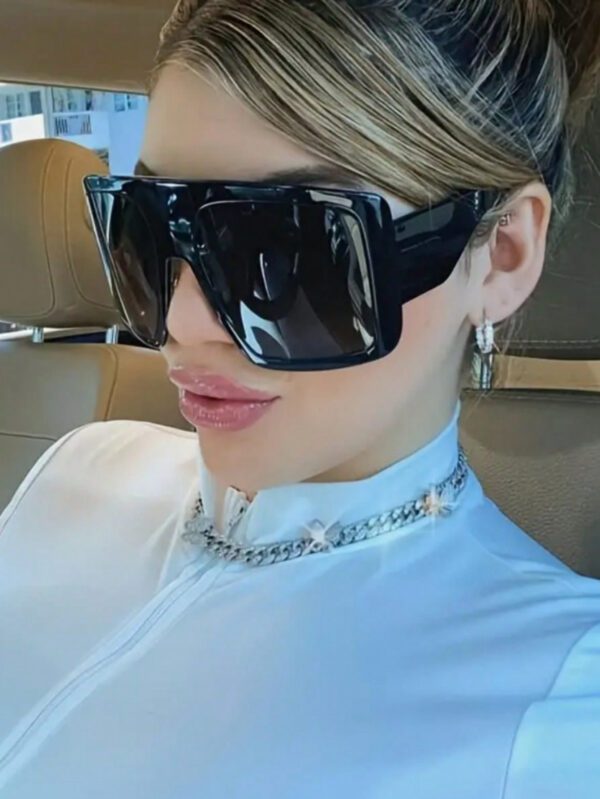 Lunettes de mode unisexes à monture surdimensionnée rétro, lunettes décoratives de couleur bonbon pour femmes, accessoires de plage pour femmes, lunettes de soleil