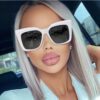 Lunettes de mode encadrées léopard pour femmes Grand cadre œil de chat rétro