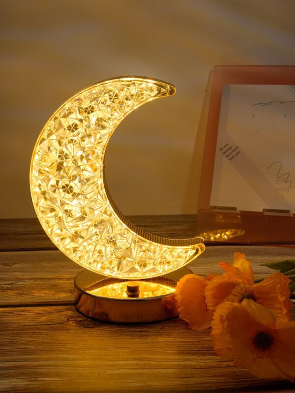 1 Pièce Lumière De Décoration En Forme De Lune Avec 3 Nuances Et Fonction De Gradation, Convient Pour La Décoration De Salle, Bureau, Table À Manger, Bar