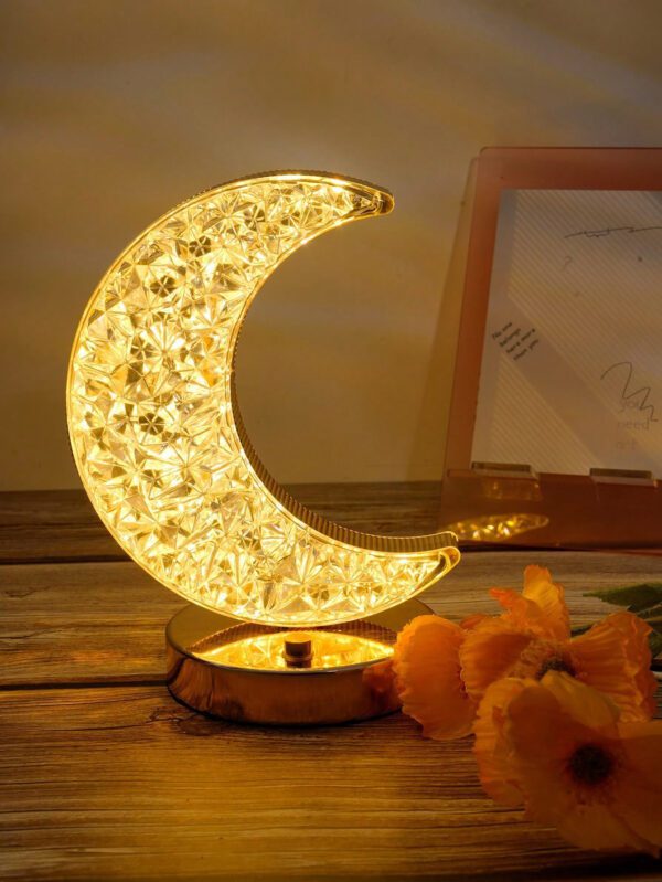 1 Pièce Lumière De Décoration En Forme De Lune Avec 3 Nuances Et Fonction De Gradation, Convient Pour La Décoration De Salle, Bureau, Table À Manger, Bar – Image 2