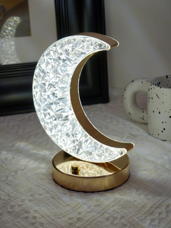 1 Pièce Lumière De Décoration En Forme De Lune Avec 3 Nuances Et Fonction De Gradation, Convient Pour La Décoration De Salle, Bureau, Table À Manger, Bar – Image 3