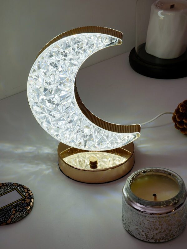 1 Pièce Lumière De Décoration En Forme De Lune Avec 3 Nuances Et Fonction De Gradation, Convient Pour La Décoration De Salle, Bureau, Table À Manger, Bar – Image 4