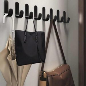 6 pièces Crochets adhésifs, portemanteau, crochets muraux, sans perçage nécessaire pour accrocher sacs, serviettes, éponges, clés, chapeaux, pour la cuisine et la salle de bain