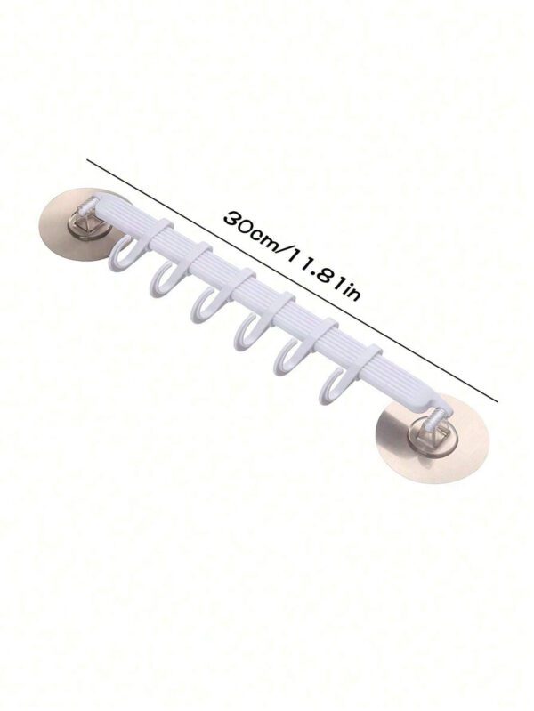 1 pièce Étagère de rangement de toilette de salle de bain, crochet à ventouse, 6 crochets de cuisine, crochet de coin de salle de bain, crochet sans trace, crochet à chapeau, crochet à serviette, crochet de rangement divers – Image 8