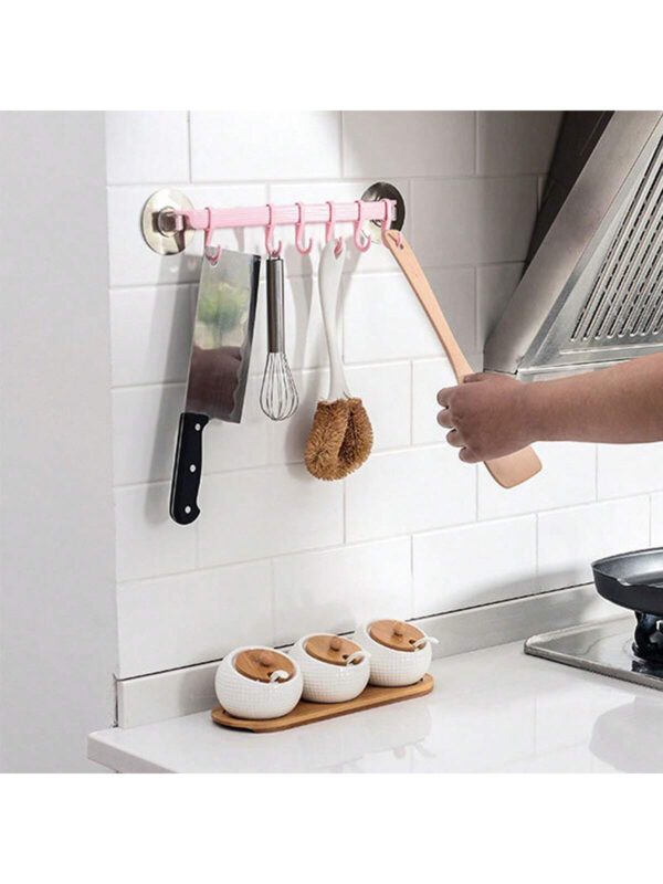 1 pièce Étagère de rangement de toilette de salle de bain, crochet à ventouse, 6 crochets de cuisine, crochet de coin de salle de bain, crochet sans trace, crochet à chapeau, crochet à serviette, crochet de rangement divers – Image 12