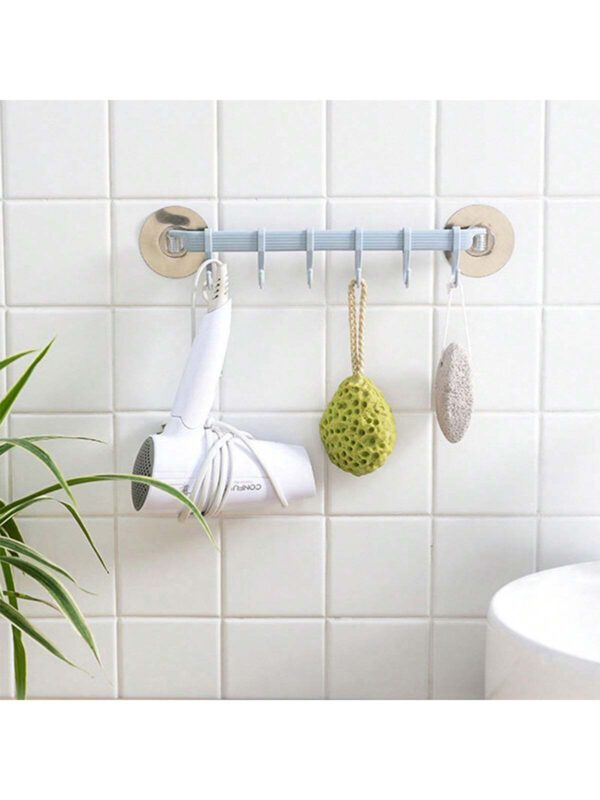 1 pièce Étagère de rangement de toilette de salle de bain, crochet à ventouse, 6 crochets de cuisine, crochet de coin de salle de bain, crochet sans trace, crochet à chapeau, crochet à serviette, crochet de rangement divers – Image 14