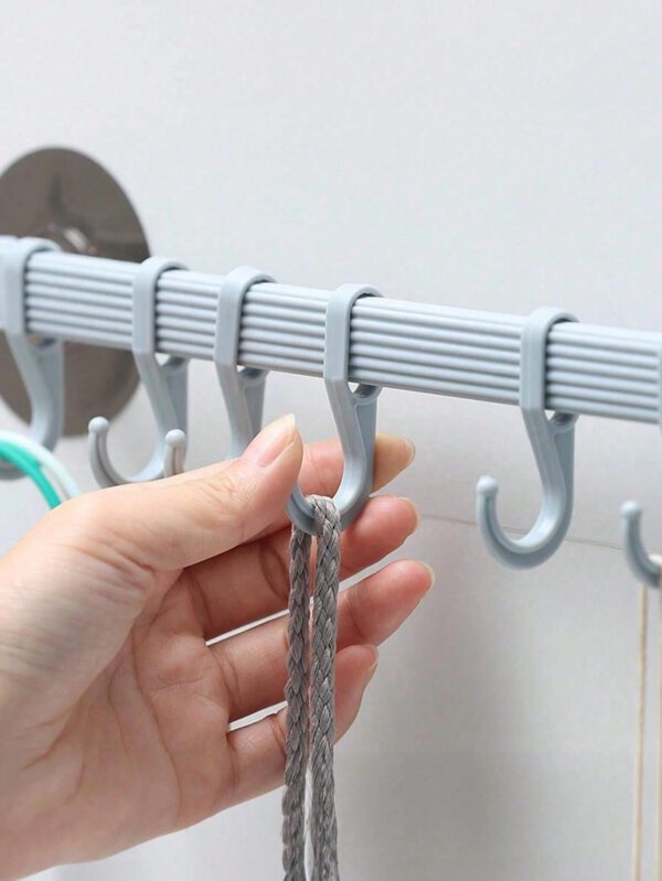 1 pièce Étagère de rangement de toilette de salle de bain, crochet à ventouse, 6 crochets de cuisine, crochet de coin de salle de bain, crochet sans trace, crochet à chapeau, crochet à serviette, crochet de rangement divers – Image 18