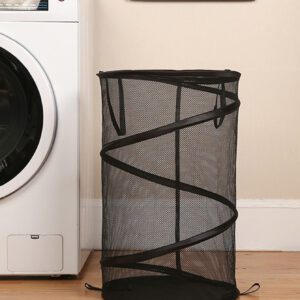 1 pièce Panier à linge pliable en polyamide, panier de rangement pour vêtements de ménage noir quotidien pour robes, pantalons, chaussures, jeans, bottes, jupes