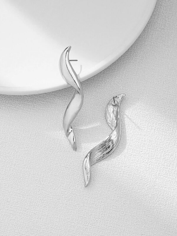 1 paire Boucles d'oreilles asymétriques, style européen et américain, polyvalentes – Image 2