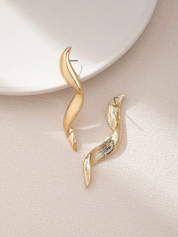 1 paire Boucles d'oreilles asymétriques, style européen et américain, polyvalentes – Image 6