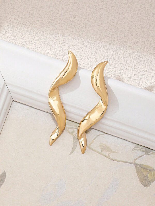 1 paire Boucles d'oreilles asymétriques, style européen et américain, polyvalentes – Image 8