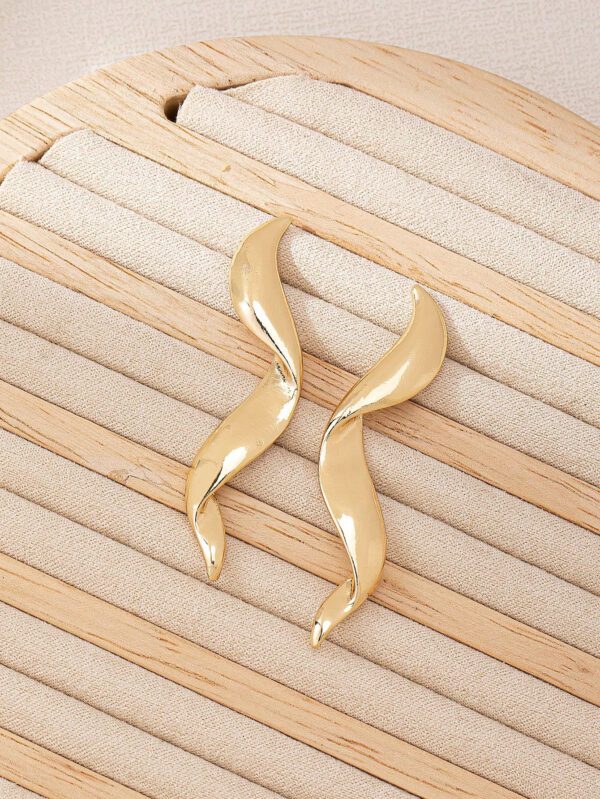 1 paire Boucles d'oreilles asymétriques, style européen et américain, polyvalentes – Image 9